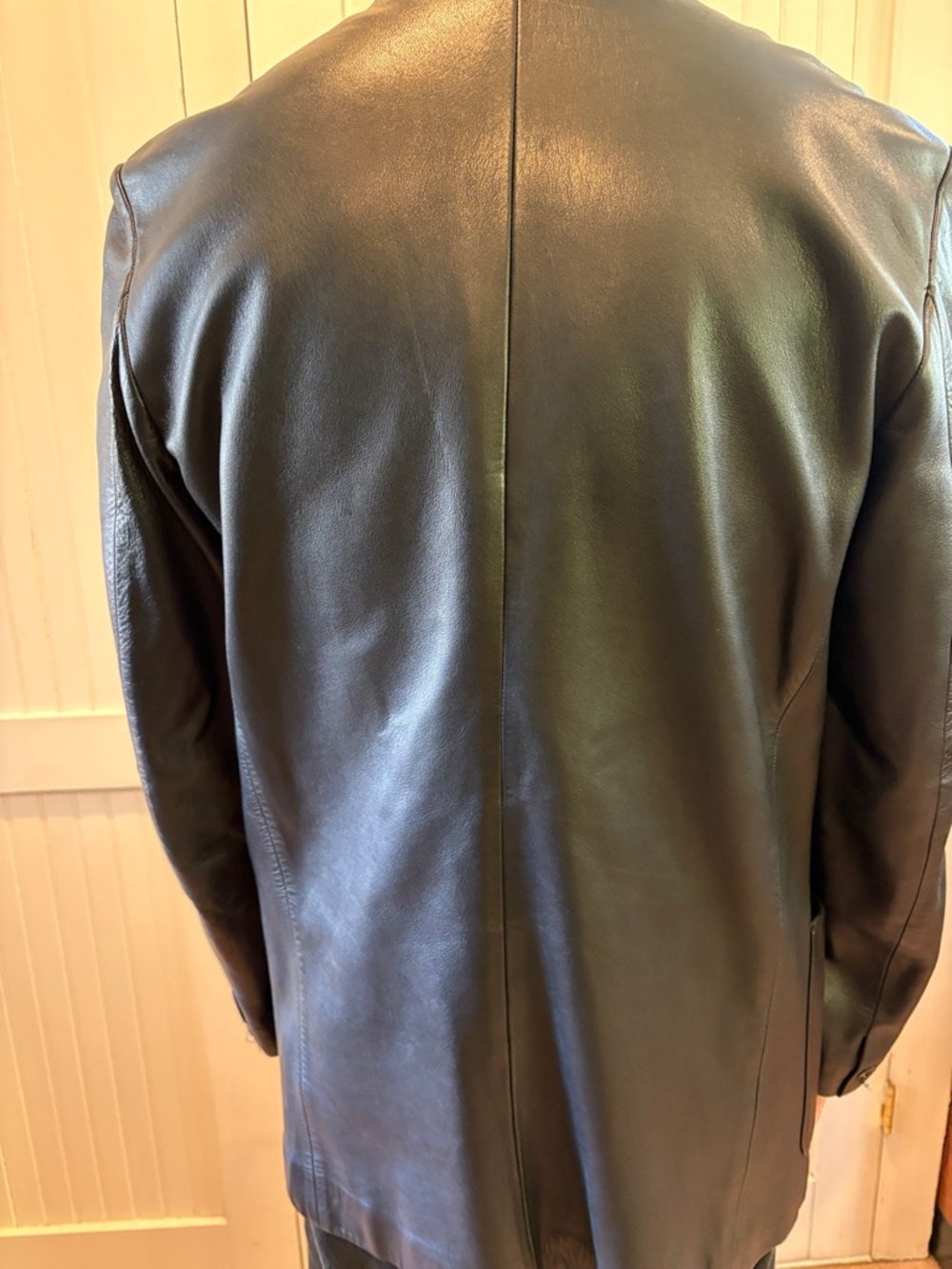 Agnes B. Black Leather Jacket - Picture 11 of 14
